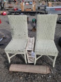 Chairs, rug