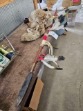 Native harpoon, coyote hat and bag