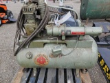 Gardner Denver horizontal air compressor, rebuilt motor