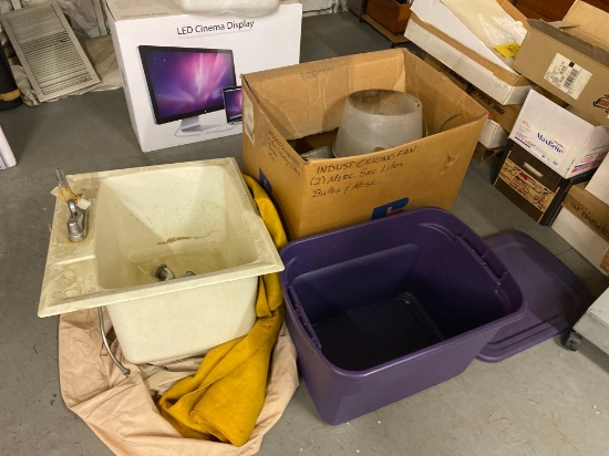 Sink, Light Fixtures, Tote