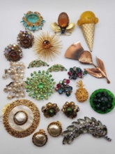 10) Vintage rhinestone pins!!!