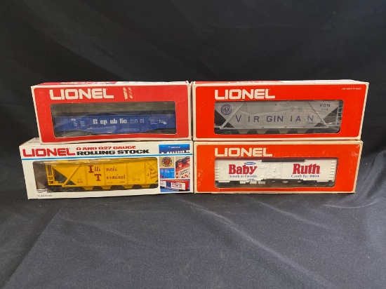 (4) Lionel Freight Cars W/ Boxes
