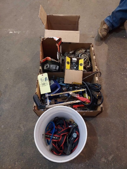 Assortment of Tools & Nailing Spools