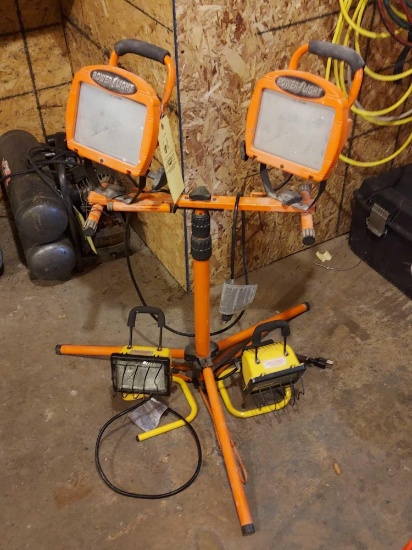 Power Light Worklight Stand & 3 Worklights