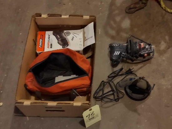 Roto Zip Rotosaw 5.5A Spiral Saw & Stylus Dremel w/ Charger