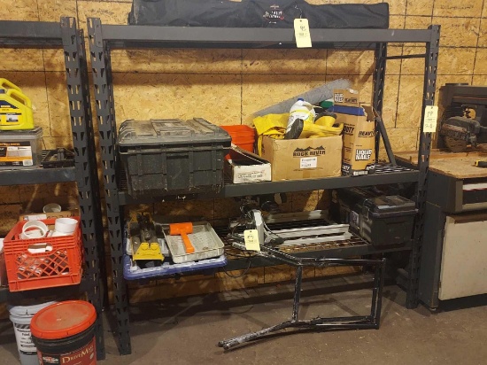 Single Metal Shelving Unit - Contents Not Included