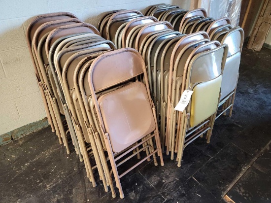 Metal folding chairs bid x 54