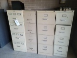 Lockers (missing sides), file cabinets