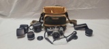 Olympus OM-2 35mm film camera with extra lense and accessories
