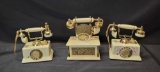 3 Vintage rotary phone style transistor radios