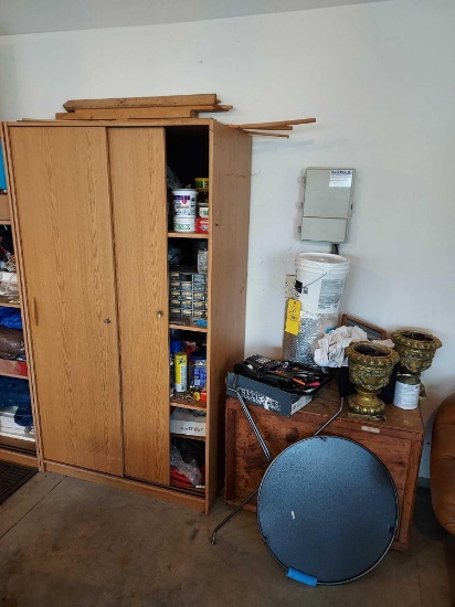 Storage Shelf & Contents, Wooden Crate, Office Supplies, Hardware, & more