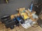 Large Assortment of Office Supplies & 6 Computer Monitors