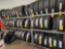(3) 7 Foot Tall Metal Tire Racks