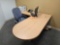 Steelcase Corner Office Desk w/ Office Chair & Built In Cabinet