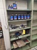 Contents of Shelf Unit - Transfer Case Fluid, Slip Axle Lubricant Additive, VHS, Coffee Maker, &