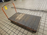 Wooden Top Metal Work Cart