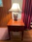 double drawer lamp stand and lamp