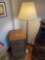 pressed board file cabinet, floor lamp