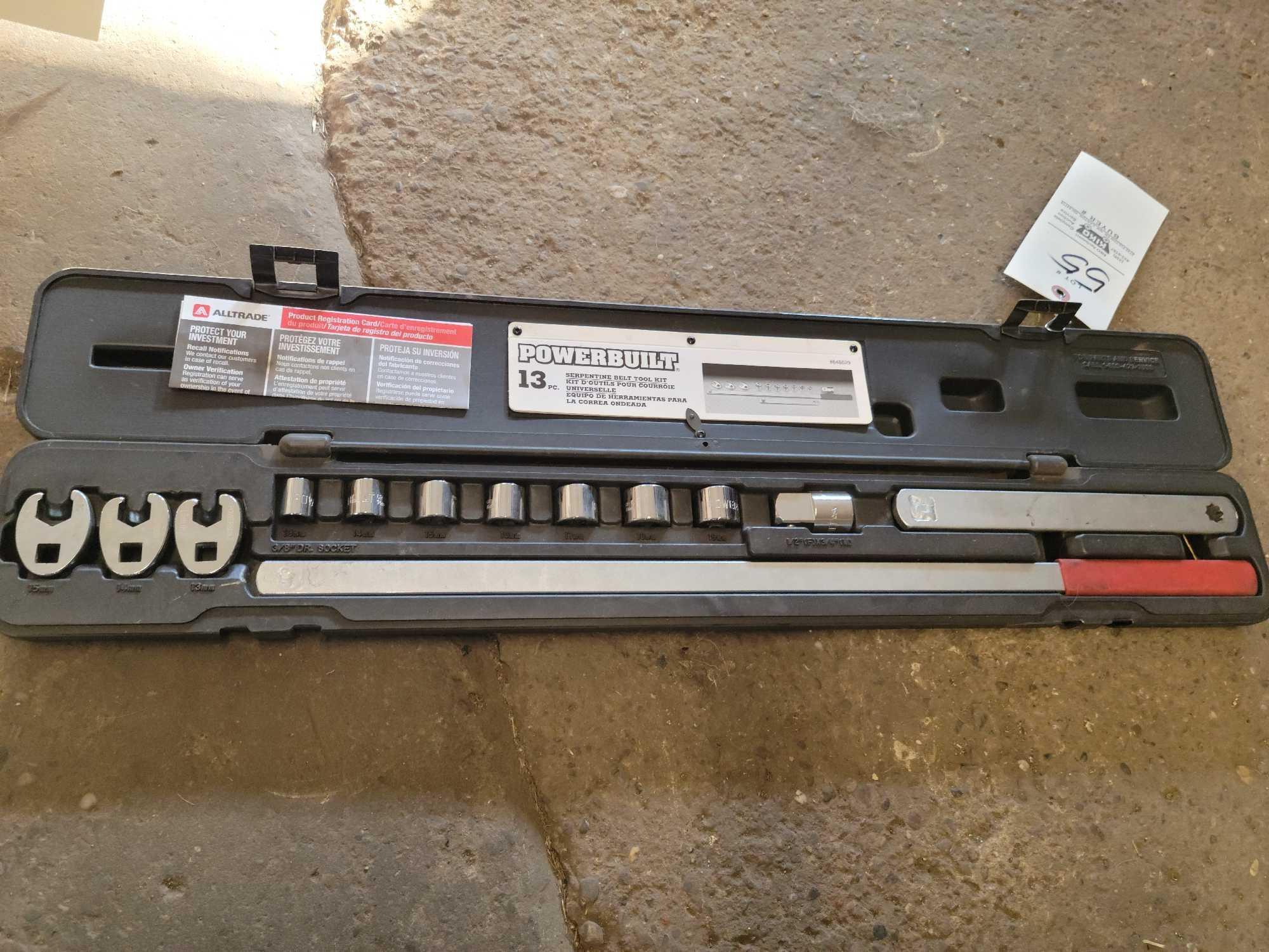 Powerbuilt 13pc serpentine belt tool kit Proxibid