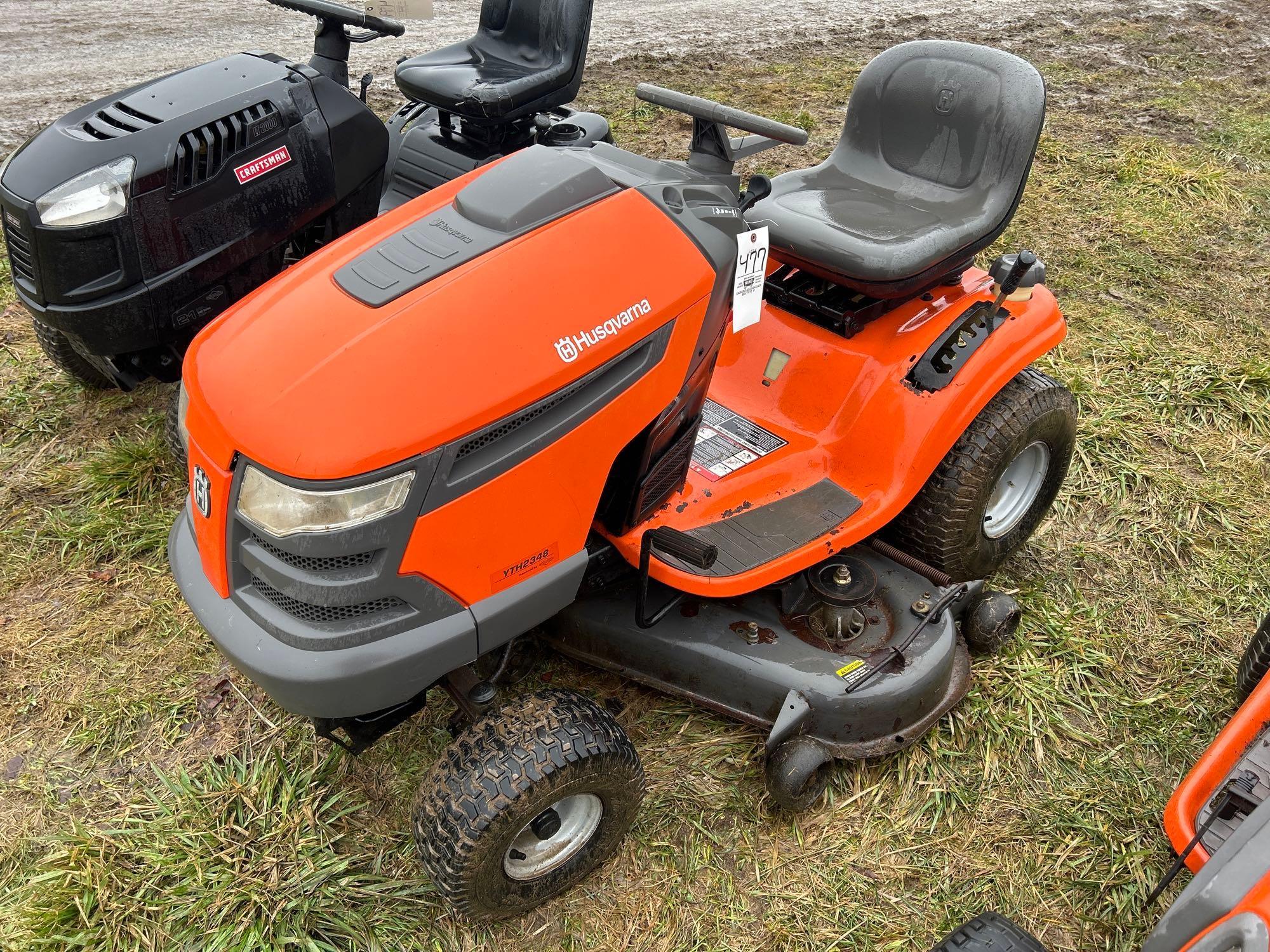 Husqvarna YTH2348 hydro lawn tractor 48 in deck Proxibid