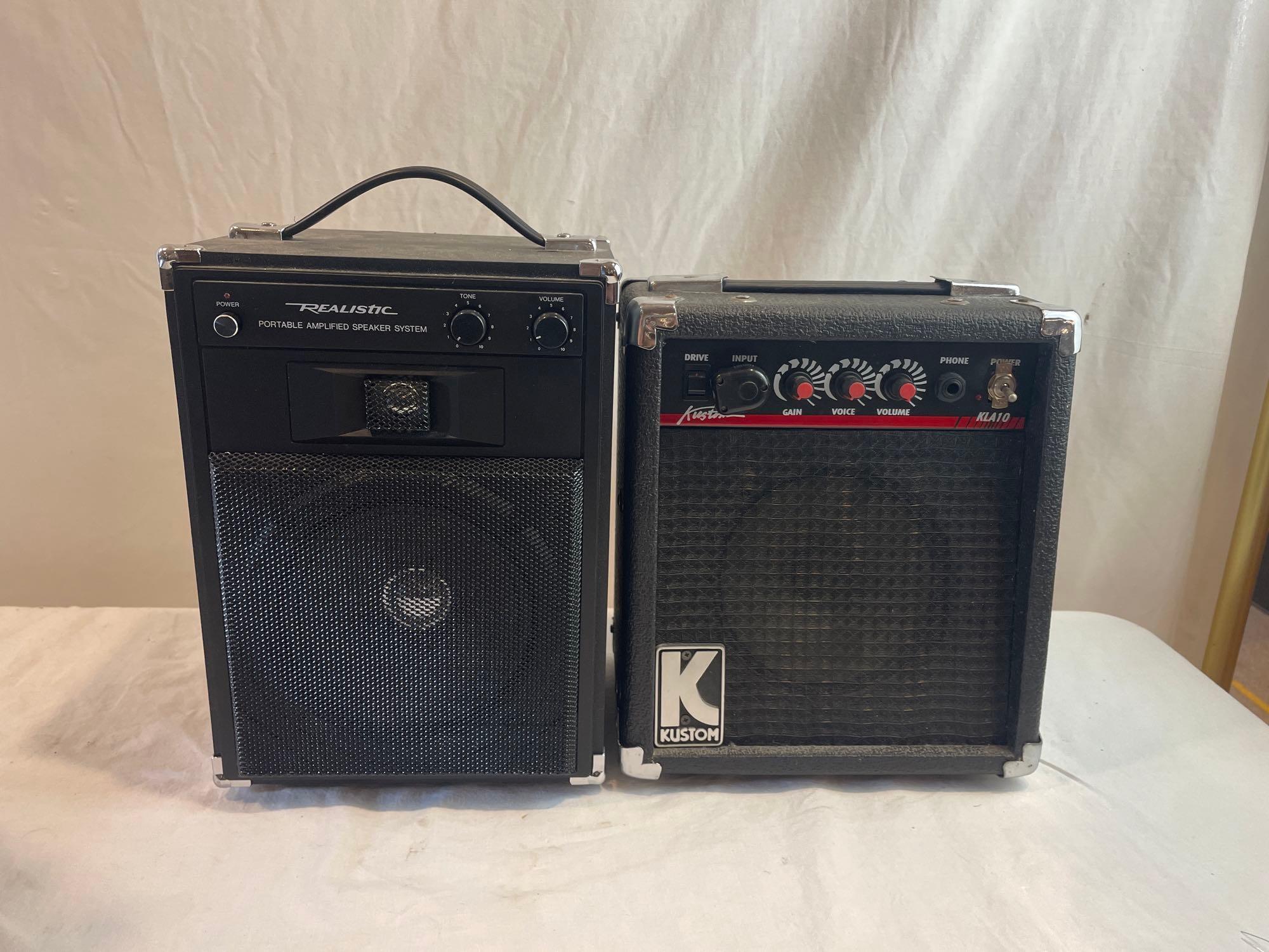 Realistic Portable amplifier and Kustom amplifier Proxibid