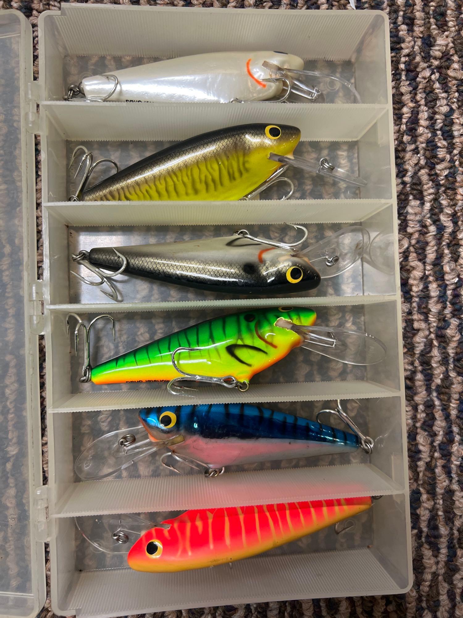 6) Musky Fishing Lures with Case