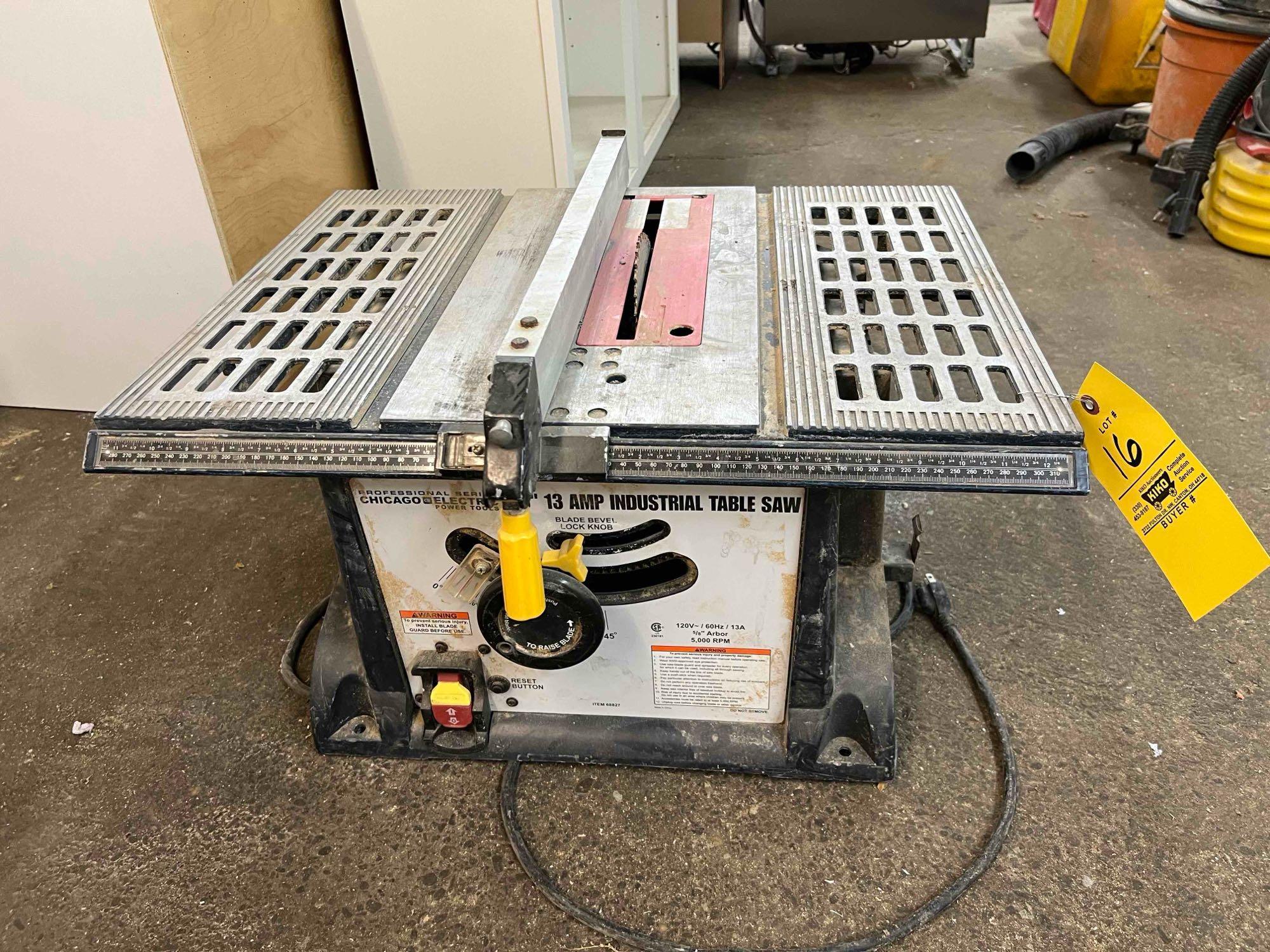 Portable Chicago Electric Table Saw Proxibid