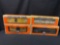 (4) Lionel Assorted Box Cars, Flat Car and Gondola