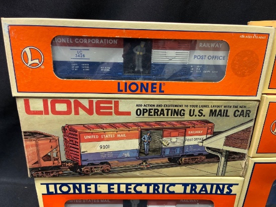 (6) Lionel Assorted Mail Cars