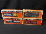 (4) Lionel Assorted Box Cars, Mail Car