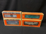 (4) Lionel Assorted Box Cars, and Hoppers