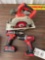 Milwaukee cordless tools, no charger, one battery