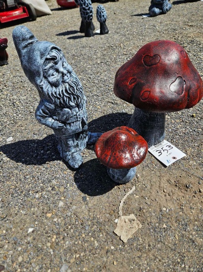 Concrete knome and mushrooms