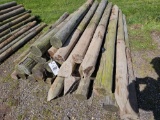 Treated fence posts, 7ft, 5-5.5in, bid x 38