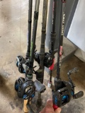 4 bait caster fishing rods