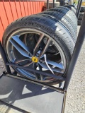 4 mounted Michelin tires, 2 sizes, Ferrari rims