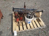 Pallet of Jacks, Rollers, Grease Guns, etc.