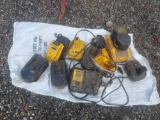 Assortment of Dewalt Batteries & Chargers