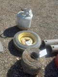 Barbed Wire, Tire, Propane Tank