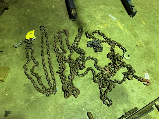 (4) Assorted Chains with Hooks