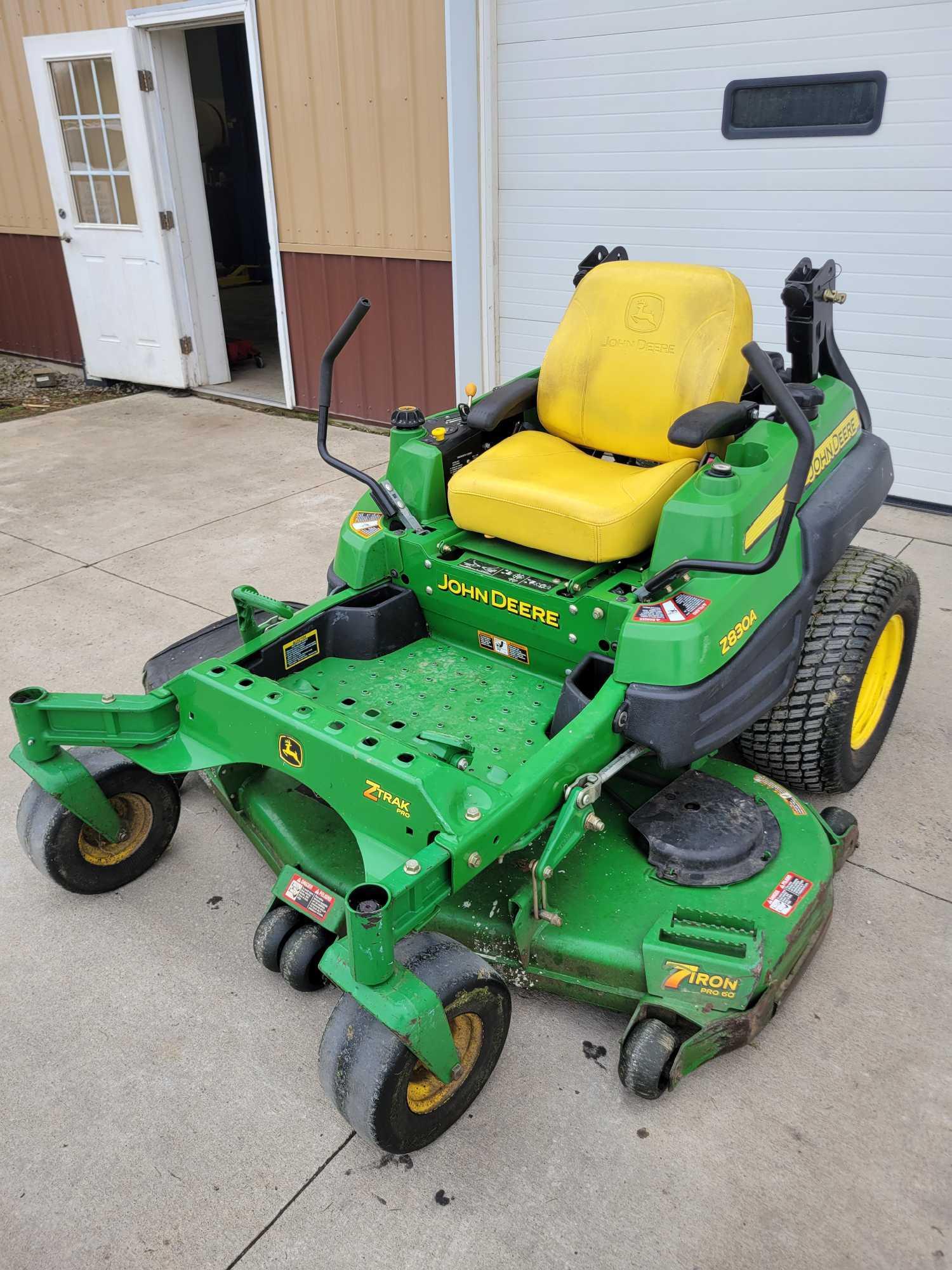 John Deere Z830A Mower w/ 7iron Pro 60in Deck Proxibid