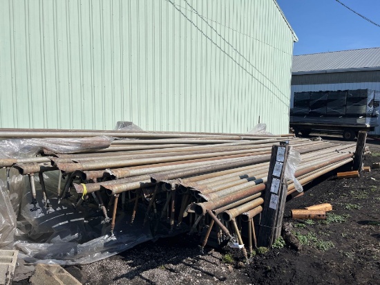 20 pieces 3 in x 30 ft Aluminum irrigation pipe with heads