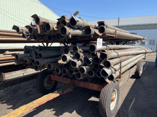 Wagon with 4 in x 20 ft Aluminum irrigation pipe - whole outfit