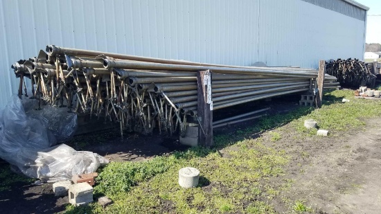 20 pieces 3 in x 30 ft Aluminum irrigation pipe with heads