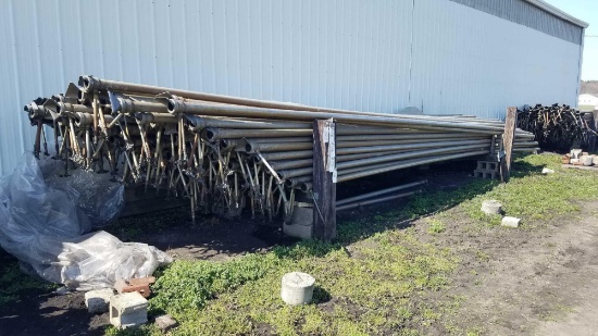 20 pieces 3 in x 30 ft Aluminum irrigation pipe with heads