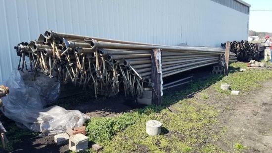 20 pieces 3 in x 30 ft Aluminum irrigation pipe with heads