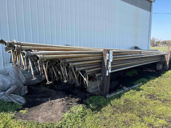 20 pieces 3 in x 30 ft Aluminum irrigation pipe with heads