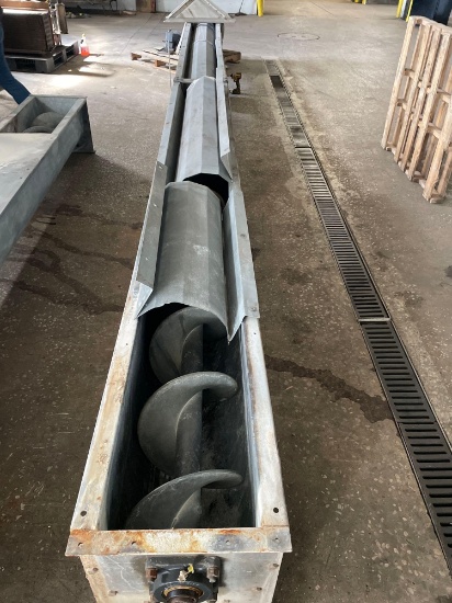 24 ft x 12 in Galvanized trough auger