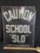 Porcelain Caution School Sign Slo
