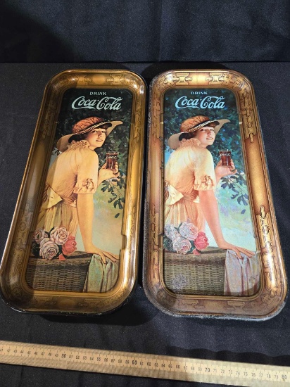 2 Coca Cola Trays